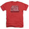 Justice League Movie - League Distressed Adult Regular Fit Heather Short Sleeve