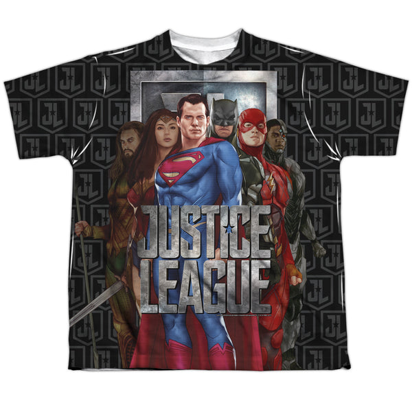 Justice League Movie - The League Youth Short Sleeve 100% Poly