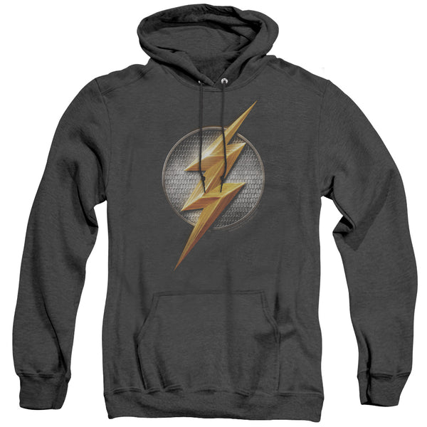 Justice League Movie - Flash Logo Adult Heather Hoodie