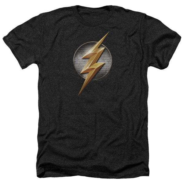 Justice League Movie - Flash Logo Adult Regular Fit Heather Short Sleeve