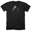 Justice League Movie - Aquaman Logo Adult Regular Fit Heather Short Sleeve
