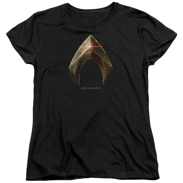 Justice League Movie - Aquaman Logo Women's Short Sleeve