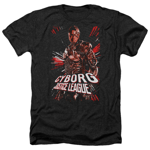 Justice League Movie - Cyborg Adult Regular Fit Heather Short Sleeve