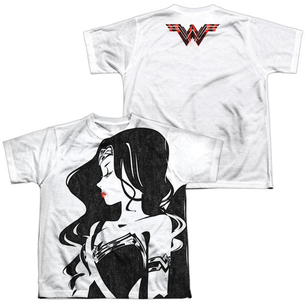 Justice League Movie - Ww Profile (Front - Back Print) Youth Short Sleeve 100% Poly