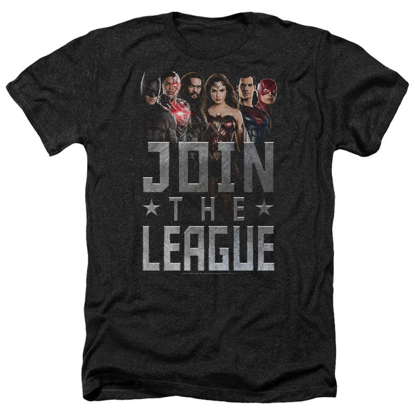 Justice League Movie - Join The League Adult Regular Fit Heather Short Sleeve