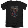 Justice League Movie - Charge Adult Slim Fit V Neck Cotton