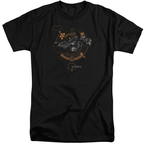 Justice League Movie - Batmobile Adult Tall Fit Short Sleeve