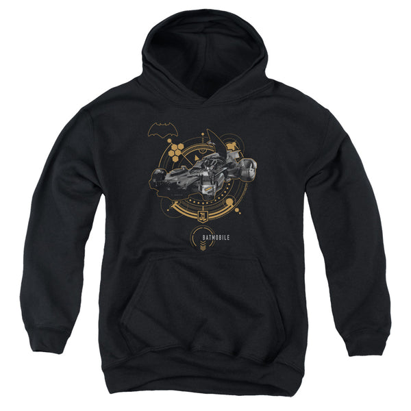 Justice League Movie - Batmobile Youth Hooded Sweatshirt
