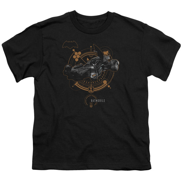 Justice League Movie - Batmobile Youth Short Sleeve