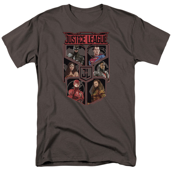 Justice League Movie - League Of Six Adult Regular Fit Short Sleeve