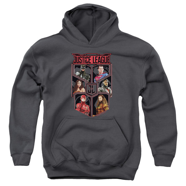 Justice League Movie - League Of Six Youth Hooded Sweatshirt