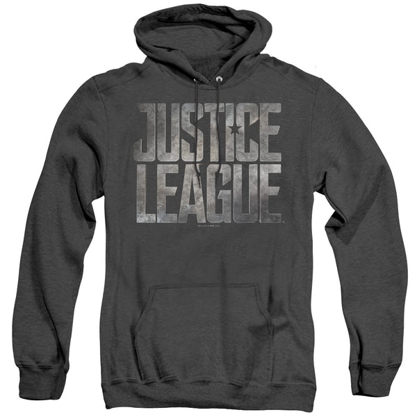 Justice League Movie - Metal Logo Adult Heather Hoodie