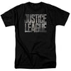 Justice League Movie - Metal Logo Adult Regular Fit Short Sleeve