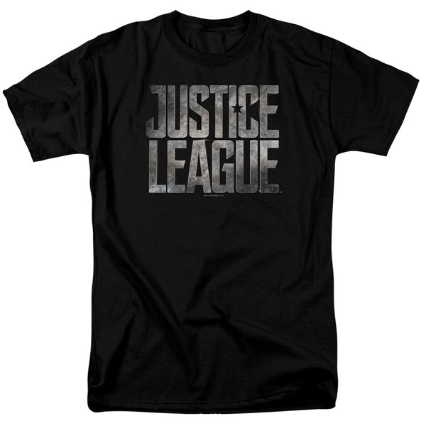 Justice League Movie - Metal Logo Adult Regular Fit Short Sleeve