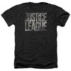Justice League Movie - Metal Logo Adult Regular Fit Heather Short Sleeve