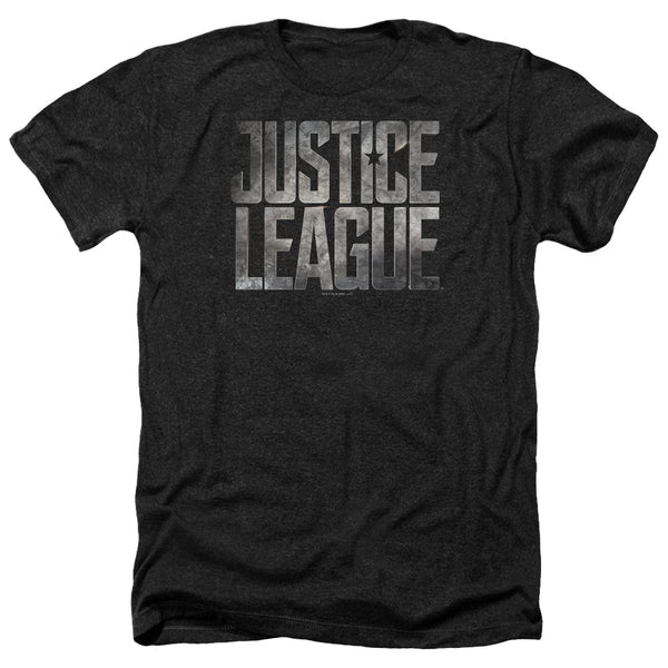 Justice League Movie - Metal Logo Adult Regular Fit Heather Short Sleeve