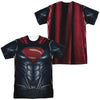 Justice League Movie - Superman Uniform (Front - Back Print) Adult Regular Fit Short Sleeve 100% Poly