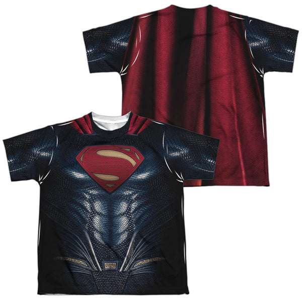 Justice League Movie - Superman Uniform (Front - Back Print) Youth Short Sleeve 100% Poly