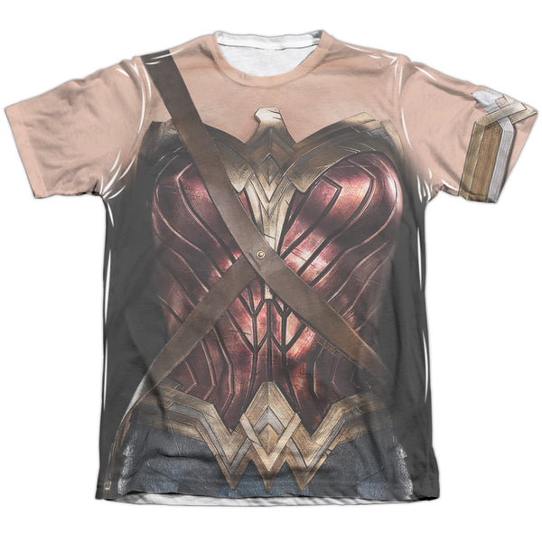 Justice League Movie - Wonder Woman Uniform Adult Regular Fit Short Sleeve 65 - 35 Poly - Cotton