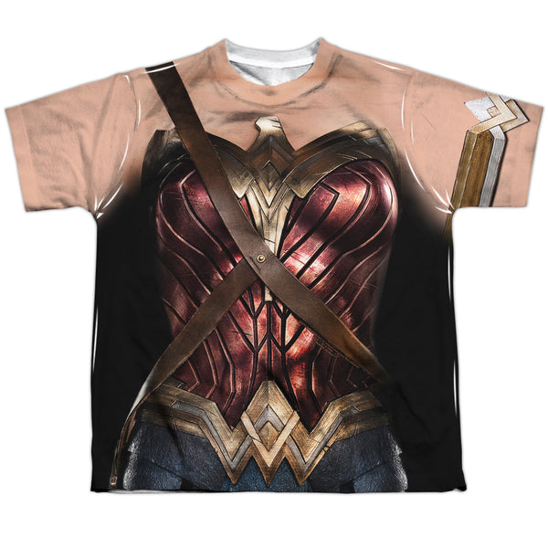 Justice League Movie - Wonder Woman Uniform Youth Short Sleeve 100% Poly