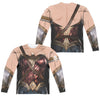 Justice League Movie - Wonder Woman Uniform (Front - Back Print) L - S Adult Poly Crew