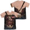 Justice League Movie - Wonder Woman Uniform (Front - Back Print) Adult Regular Fit Short Sleeve 100% Poly