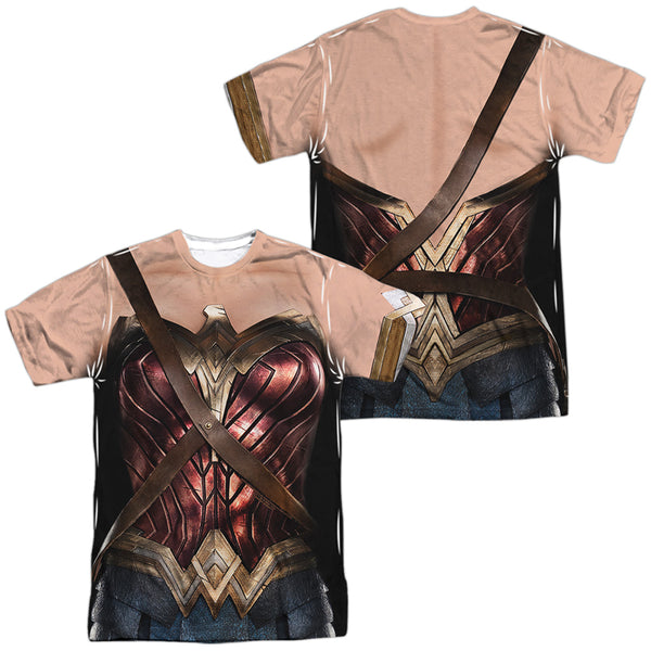 Justice League Movie - Wonder Woman Uniform (Front - Back Print) Adult Regular Fit Short Sleeve 100% Poly