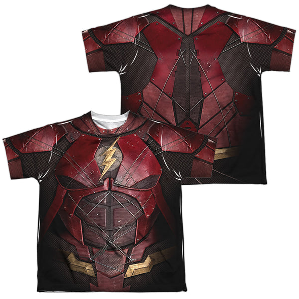 Justice League Movie - Flash Uniform (Front - Back Print) Youth Short Sleeve 100% Poly