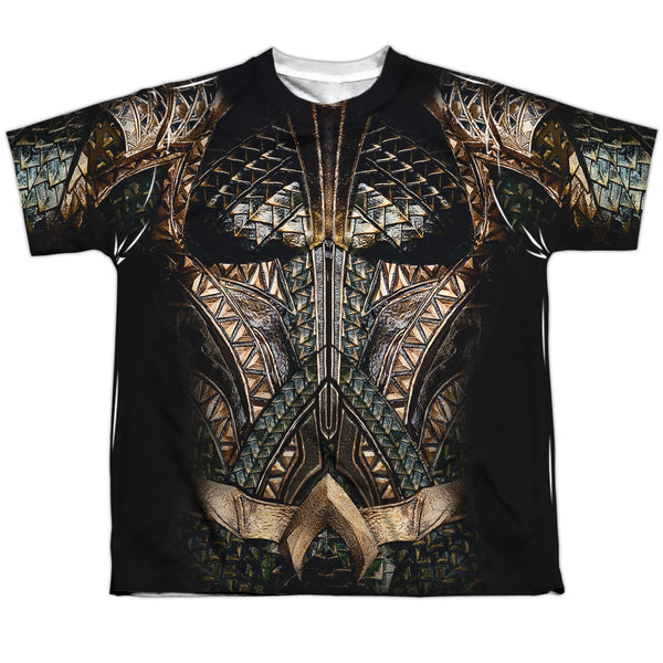 Justice League Movie - Aquaman Uniform Youth Short Sleeve 100% Poly
