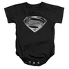 Justice League Movie - Superman Symbol Black Suit Infant Snapsuit