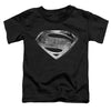Justice League Movie - Superman Symbol Black Suit Toddler Short Sleeve