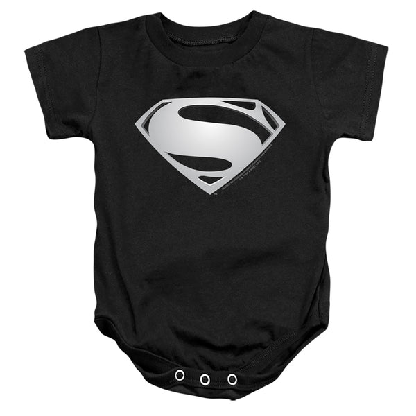 Justice League Movie - Superman Symbol Black Suit 2 Infant Snapsuit