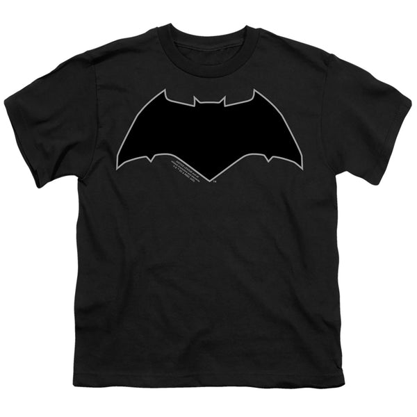Justice League Movie - Batman Logo Gray Outline Youth Short Sleeve