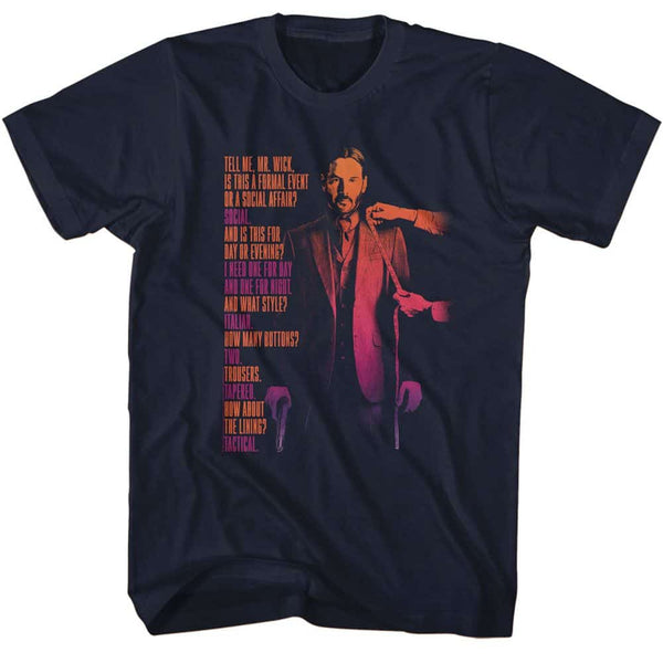John Wick Tell Me Mr Wick- Adult S/S Tshirt