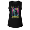 John Wick Neon Manga Ish- Ladies Muscle Tank