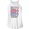 KISS Patriotic Logo-Ladies Sleeveless Rocker Tank