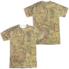 LORd Of The Rings - Middle Earth Map (Front - Back Print) Adult Regular Fit Short Sleeve 100% Poly