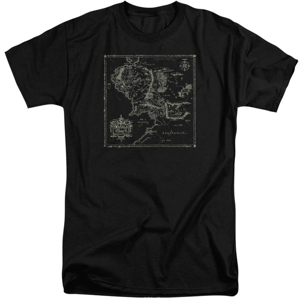 Lord Of The Rings - Map Of Me Adult Tall Fit Short Sleeve