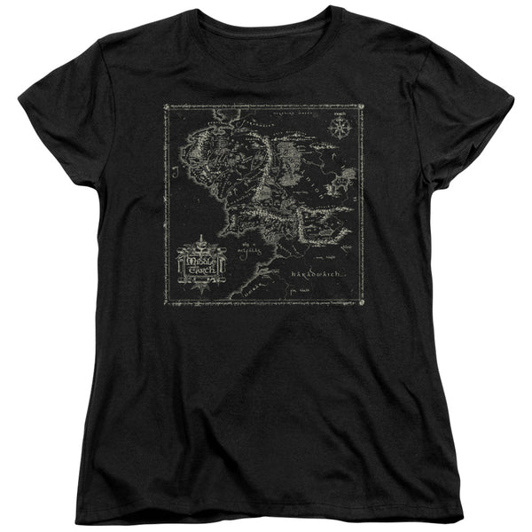 Lord Of The Rings - Map Of Me Women's Short Sleeve