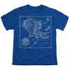Lord Of The Rings - Map Of Me Youth Short Sleeve