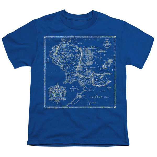 Lord Of The Rings - Map Of Me Youth Short Sleeve