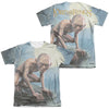 LOR - Gollum Moon (Front - Back Print) Adult Regular Fit Short Sleeve 65 - 35 Poly - Cotton