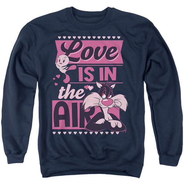 Looney Tunes - Valentine's Day Tweety Sylvester Love In The Air Adult Crewneck Sweatshirt