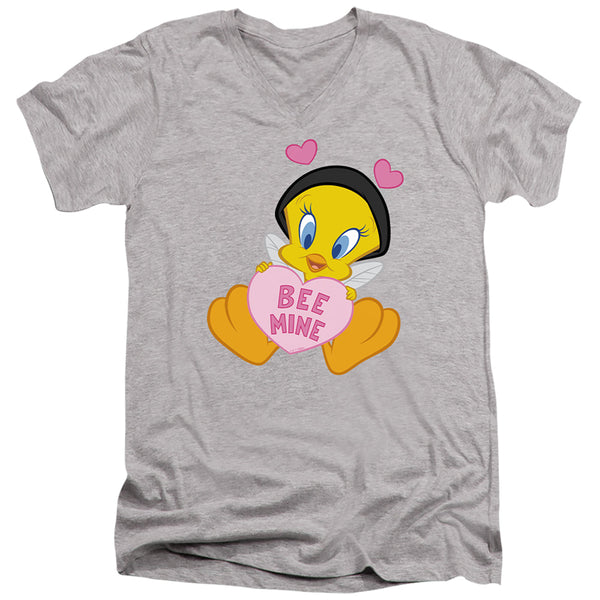 Looney Tunes - Valentine's Day Tweety Bee Mine Adult Slim Fit V Neck Cotton