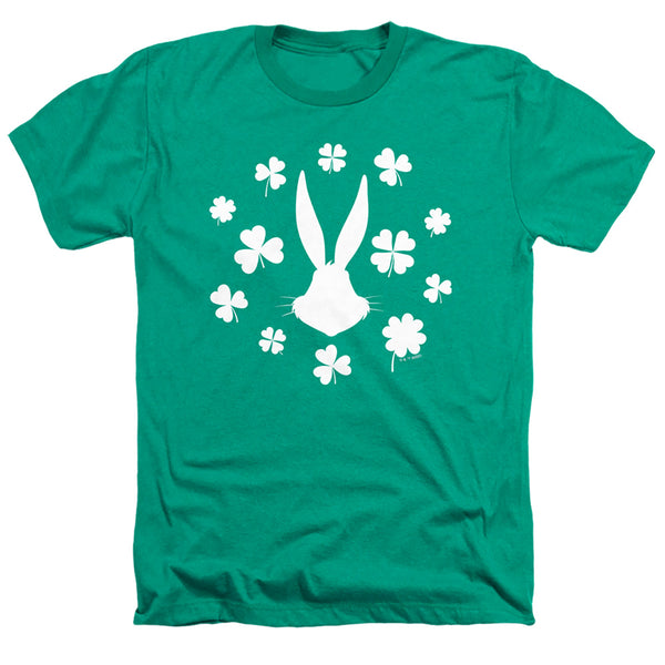 Looney Tunes - Bugs Bunny St. Patrick's Clover Silhouette Adult Regular Fit Heather Short Sleeve