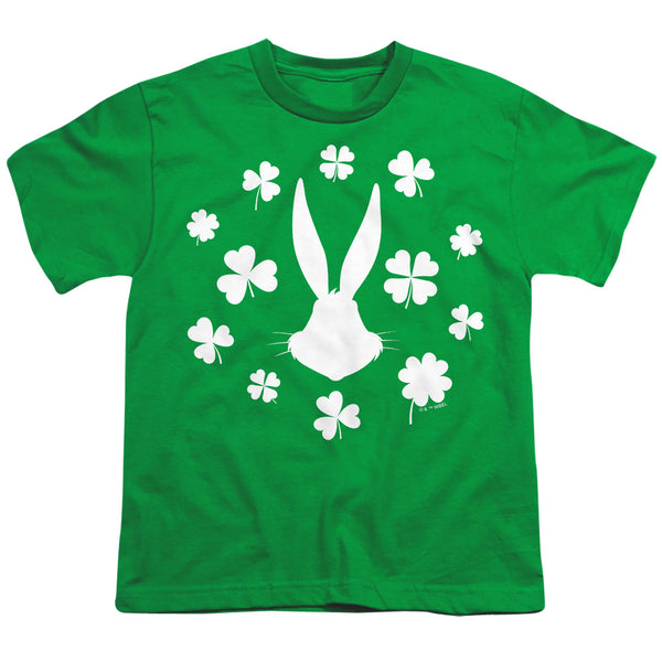 Looney Tunes - Bugs Bunny St. Patrick's Clover Silhouette Youth Short Sleeve