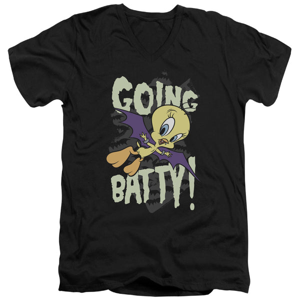 Looney Tunes - Going Batty Adult Slim Fit V Neck Cotton