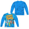 Looney Tunes - Collage Of Characters (Front - Back Print) L - S Adult Poly Crew