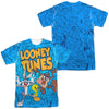 Looney Tunes - Collage Of Characters (Front - Back Print) Adult Regular Fit Short Sleeve 100% Poly