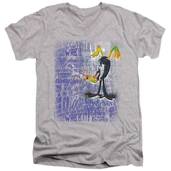 Looney Tunes - Graffiti Duck Adult Slim Fit V Neck Cotton